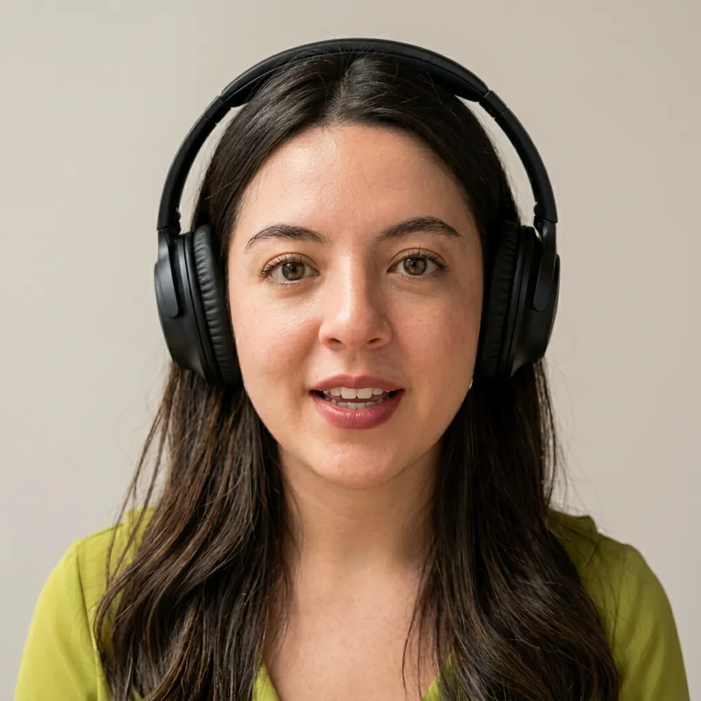Native Spanish teacher on a live video call