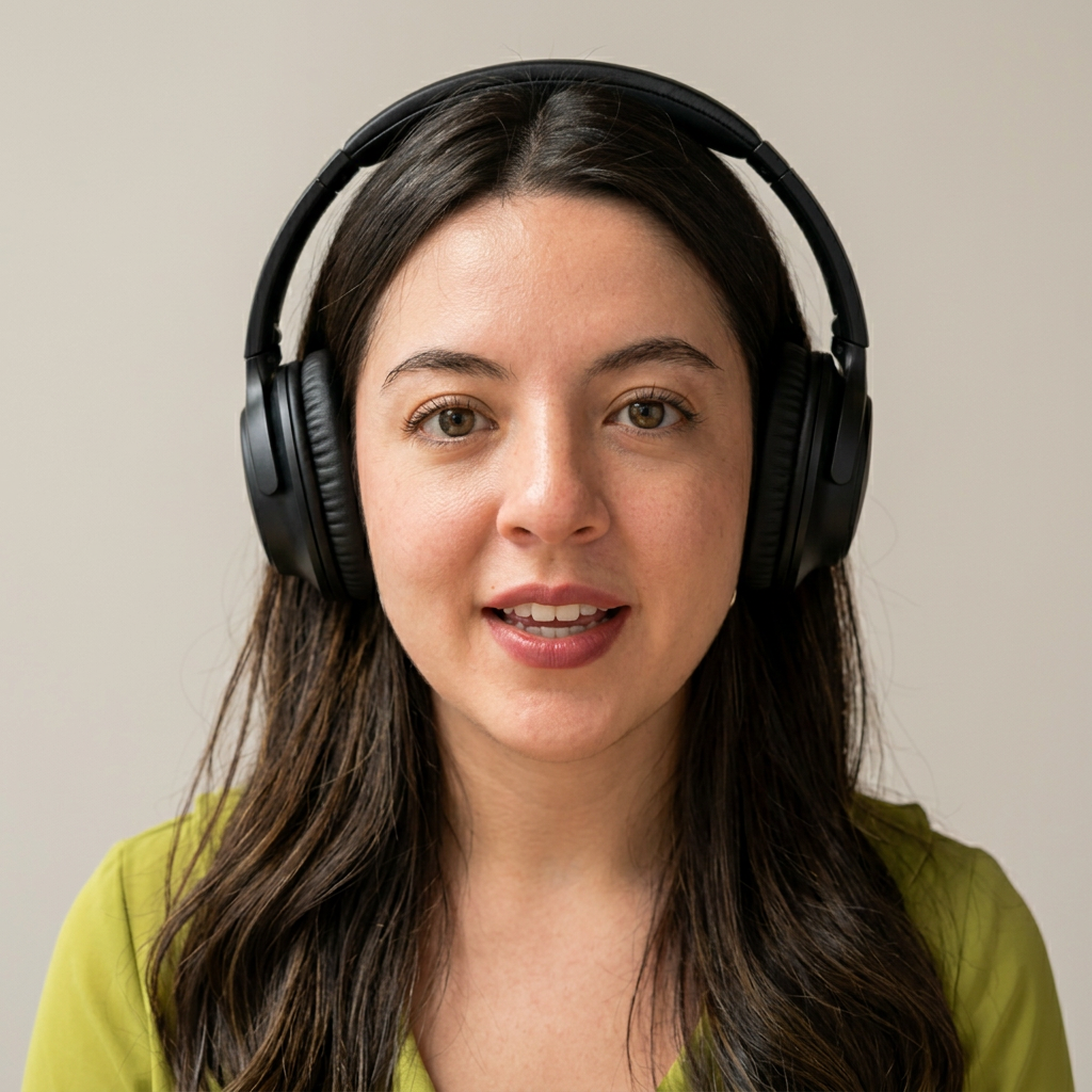 Native Spanish teacher on a live video call